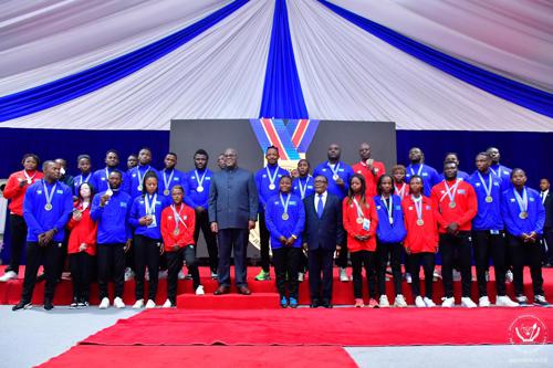 Kinshasa: Félix-Antoine Tshisekedi félicite les athlètes et artistes congolais pour leur performance aux IXes Jeux de la Francophonie