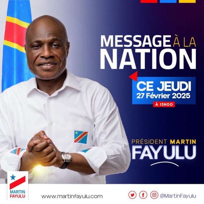 Martin Fayulu appelle à l'unité pour soutenir le Pacte social de paix en RDC