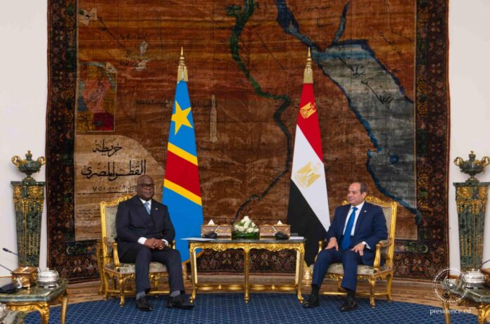Tshisekedi en Égypte : coopération militaire et inauguration du Grand Musée