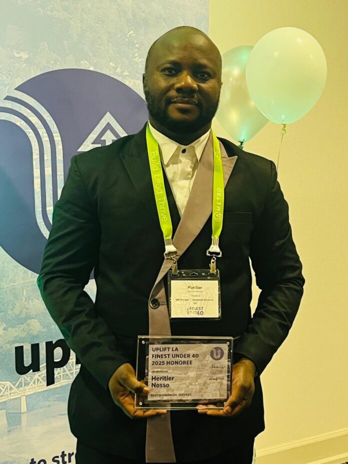 Héritier Nosso, l'avocat congolais primé aux USA pour ses services financiers aux immigrants