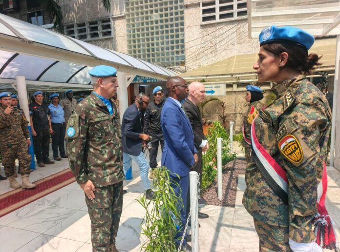 Ambassadeur Noël Mbemba lors de la Journée des Casques bleus à Kinshasa