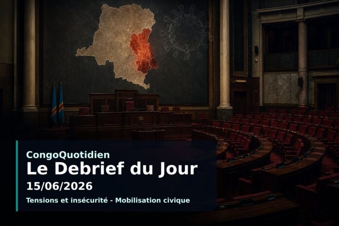 Illustration du débrief du 15 juin 2026 : actualité politique, sanitaire et sécuritaire en RDC