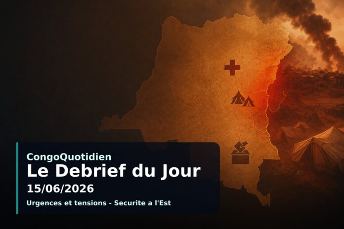 Illustration du débrief du 15 juin 2026 : crise sanitaire, humanitaire et politique en RDC