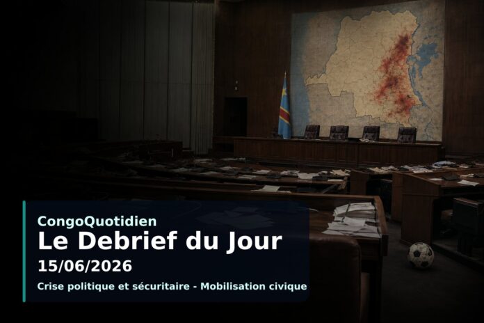 Illustration du débrief du 15 juin 2026 en RDC : référendum, sécurité et scandales