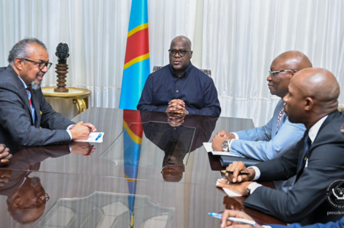 Ebola : Tshisekedi et le patron de l’OMS passent en revue la riposte contre la souche Bundibugyo
