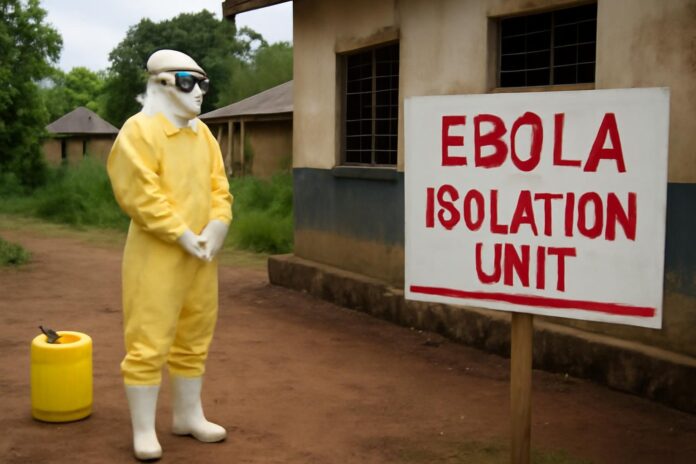 Professeur Jean-Jacques Muyembe s'exprimant lors d'une conférence sur l'épidémie d'Ebola