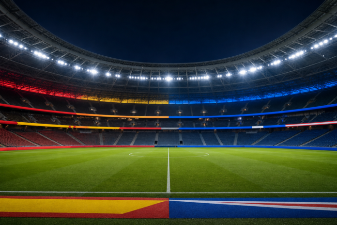 Illustration editoriale neutre pour un article sur le nul entre l'Espagne et le Cap-Vert au Mondial 2026.