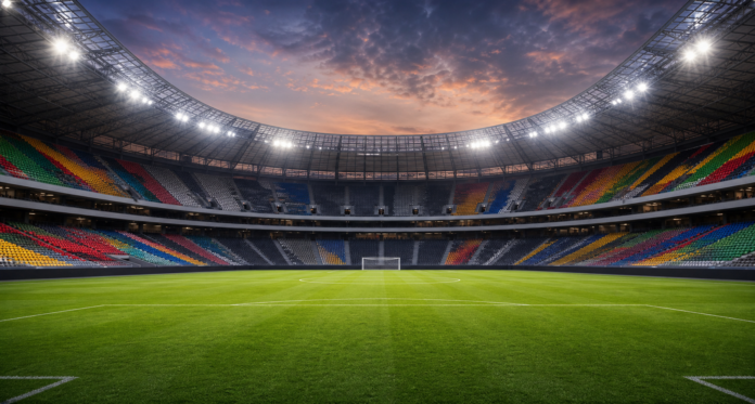 Illustration editoriale neutre pour un article sur le tableau final du Mondial 2026.