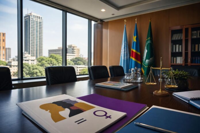 Batiment institutionnel a Kinshasa symbolisant la prise de fonctions de la nouvelle representante d ONU Femmes en RDC