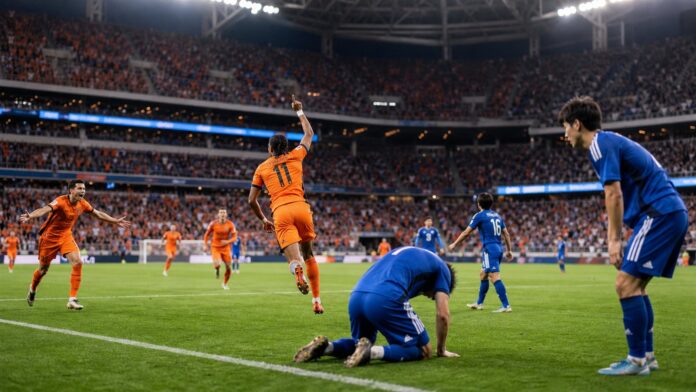 Scene de match entre les Pays-Bas et le Japon au Mondial 2026