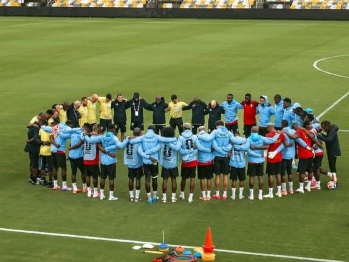 Vue du stade de Guadalajara avant le match entre la RDC et la Colombie dans une ambiance de Coupe du monde