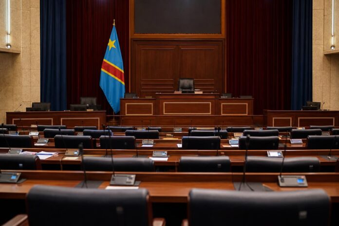 Sénateurs votant loi référendum RDC