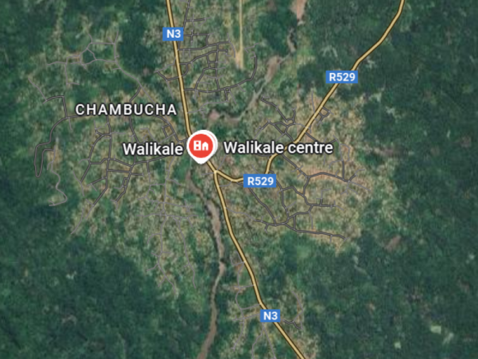 Route en zone rurale à Lukoma après une attaque contre un convoi de commerçants vers Walikale
