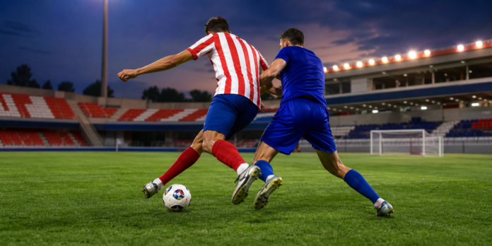 Illustration editoriale d un match de football entre Atletico Madrid et Getafe.