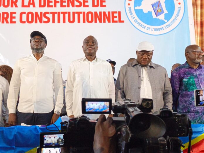Press conference of C64 coalition in Kinshasa