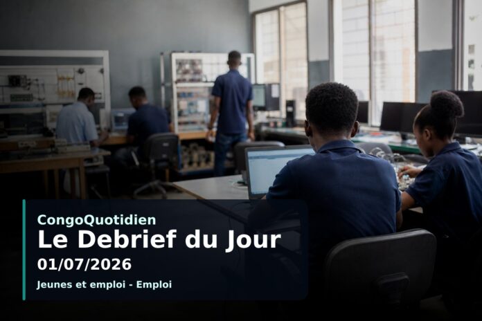 Jeunes Congolais dans un centre de formation professionnelle à Kinshasa
