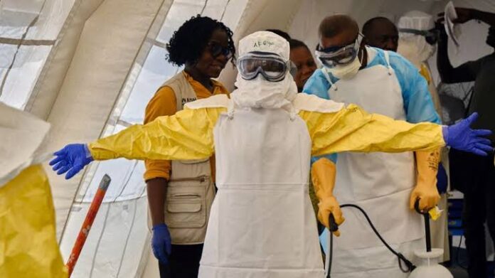 Carte de la province de l'Ituri avec les zones de santé affectées par Ebola