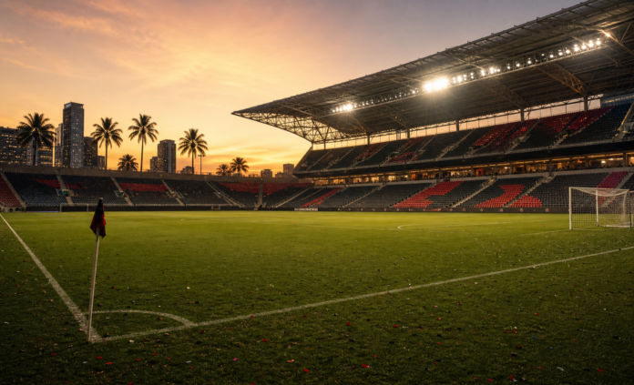 Stade sous les lumieres pour Inter Miami contre Chicago Fire en juillet 2026