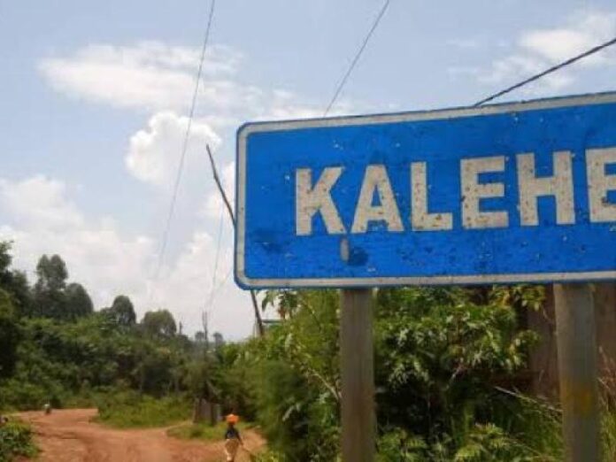 Camp de déplacés à Kalehe, abris de fortune, conditions précaires