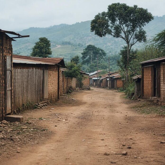 Rue du quartier Kalinga à Kamituga, Sud-Kivu