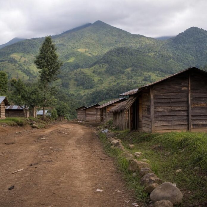 Village du Nord-Kivu après une exécution par des rebelles, ambiance tendue