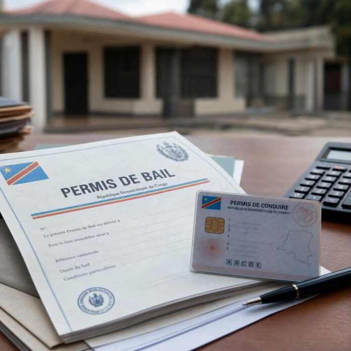 Député Venance Eyanga présentant le nouveau permis de bail lors d'un Space live