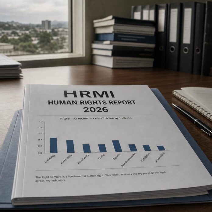 Graphique montrant les faibles scores de la RDC en droits humains selon HRMI