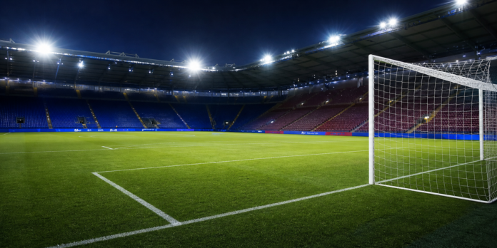 Illustration editoriale d un stade apres le match amical entre Birmingham City et le FC Barcelone.