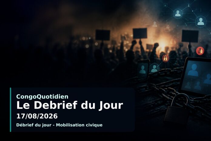Illustration du débrief du 17 août 2026 en RDC : dialogue national, traque en ligne et violences en Ituri
