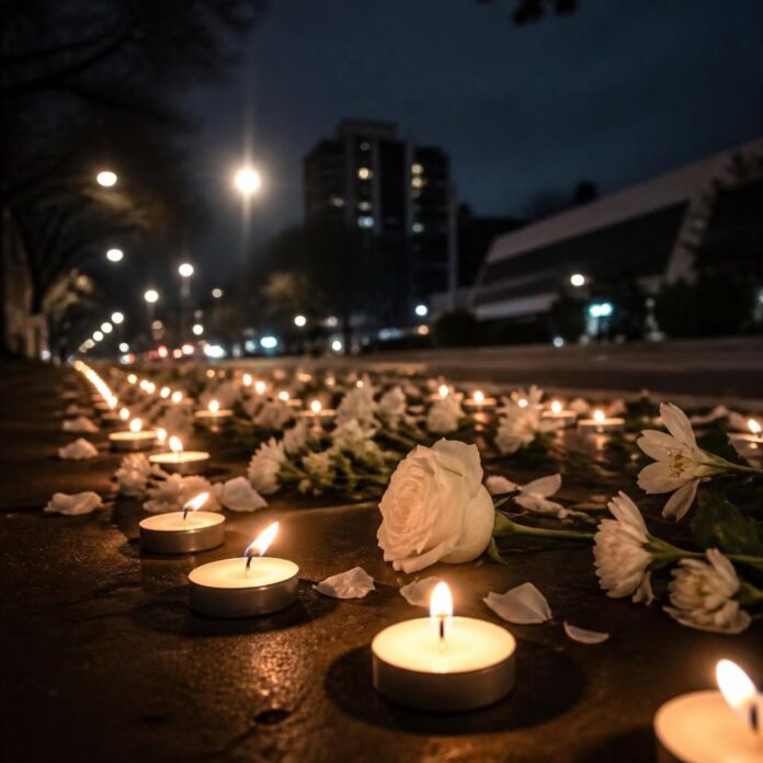Bougies allumées en mémoire des victimes du génocide lors de la commémoration du GENOCOST à Kinshasa