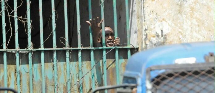 Cachot de la police nationale congolaise à Lolwa en Ituri