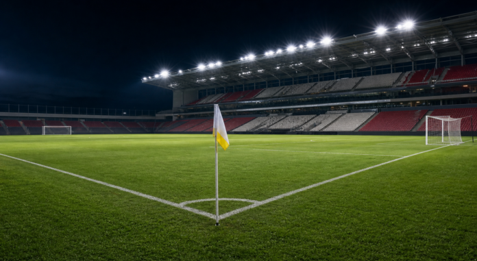 Illustration editoriale d un stade americain apres le match amical entre Leeds United et Sunderland.