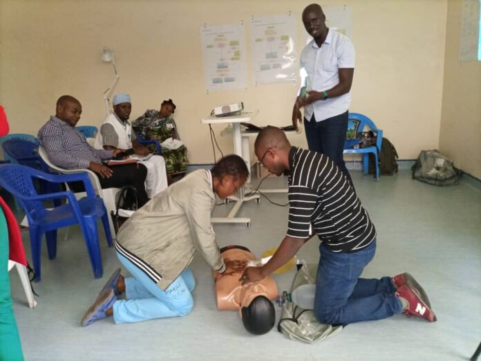 Salle de conférence médicale avec équipement d'urgence pour le CIARU à Lubumbashi