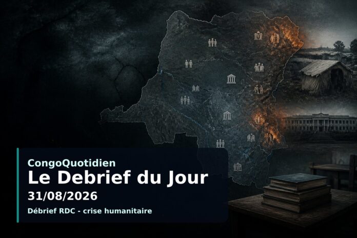 Illustration du débrief du 31 août 2026 en RDC : crise humanitaire, politique et rentrée scolaire