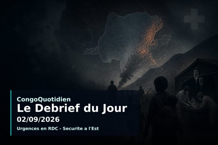 Carte de la RDC avec zones touchées par Ebola et l'insécurité