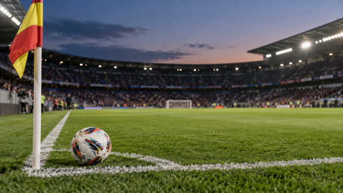 Corner dans un stade espagnol