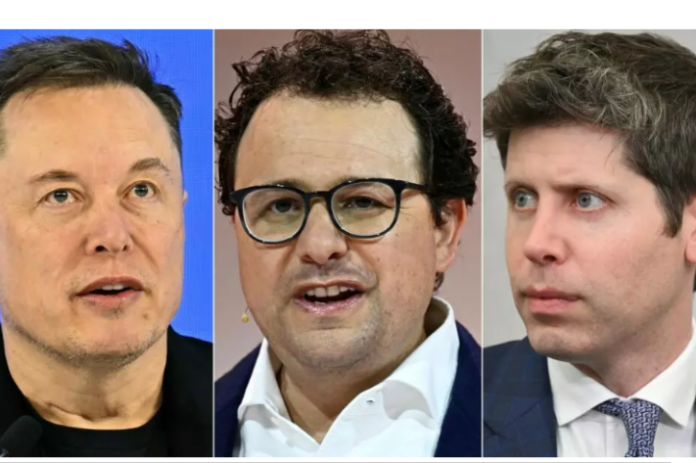 Baies de serveurs lumineuses et réseau abstrait de points connectés évoquant des agents d'IA sous supervision