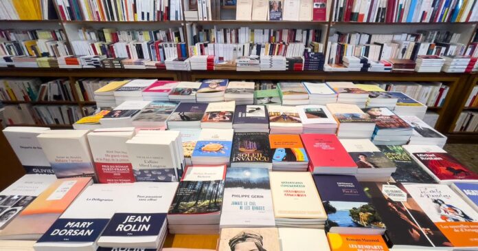 Nouveaux romans exposés dans une librairie à Kinshasa pendant la rentrée littéraire