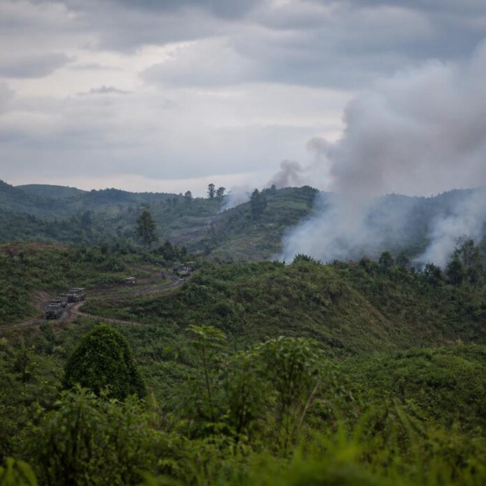 Collines de Walikale après les affrontements entre l'armée et les rebelles du M23