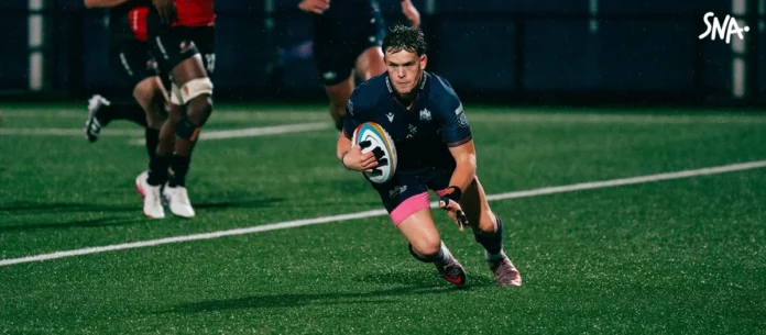Illustration editoriale accompagnant : Édimbourg bat les Lions 31–10, Patterson signe un doublé