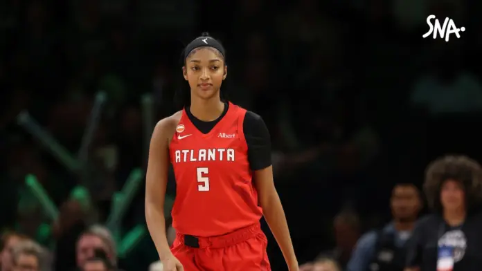 Illustration editoriale accompagnant : Finale WNBA : Reese porte Atlanta à égalité face à Golden State