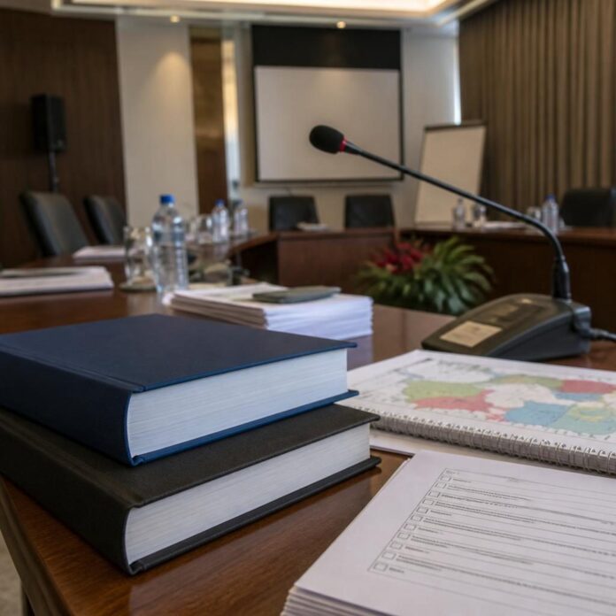 Deux ouvrages sur la prévention de la corruption dans les marchés publics exposés lors d'un vernissage à Kinshasa