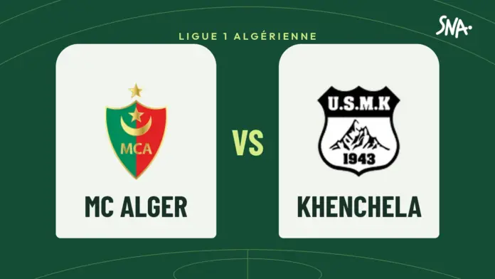 Illustration editoriale accompagnant : MC Alger face à Khenchela pour grimper au classement