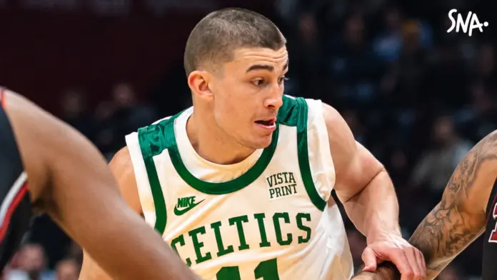 Illustration editoriale accompagnant : NBA : Boston bat Charlotte 114–93, troisième succès de présaison