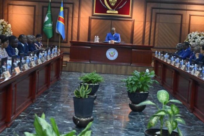 Illustration editoriale accompagnant : RDC : Tshisekedi veut relier formation et industrie