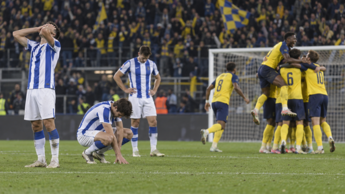 Illustration éditoriale : Ligue Europa : la Real Sociedad concède le nul à l'Union Saint-Gilloise